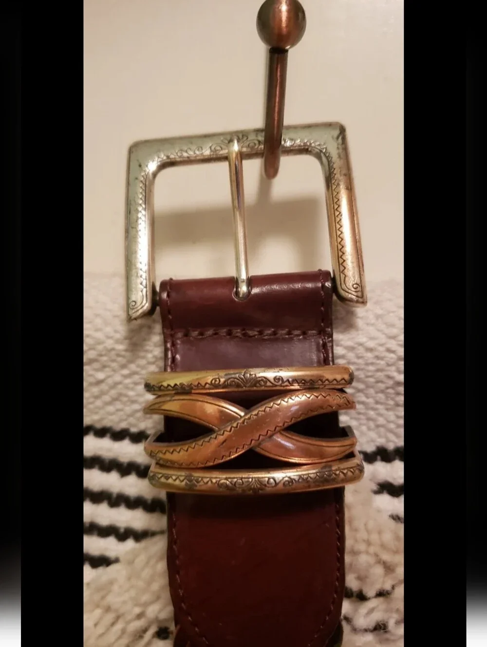 Vintage Braided Brighton BeltTwo-Tone, Gold & Silver Hardware